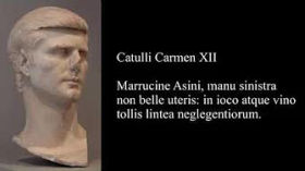 Catullus 12 in Latin & English: Marrucine Asini, manu sinistra non belle uteris by David Amster